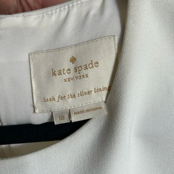 Kate Spade Black Scallop Mini Dress Sleeveless Crew Neck - Picture 3 of 3